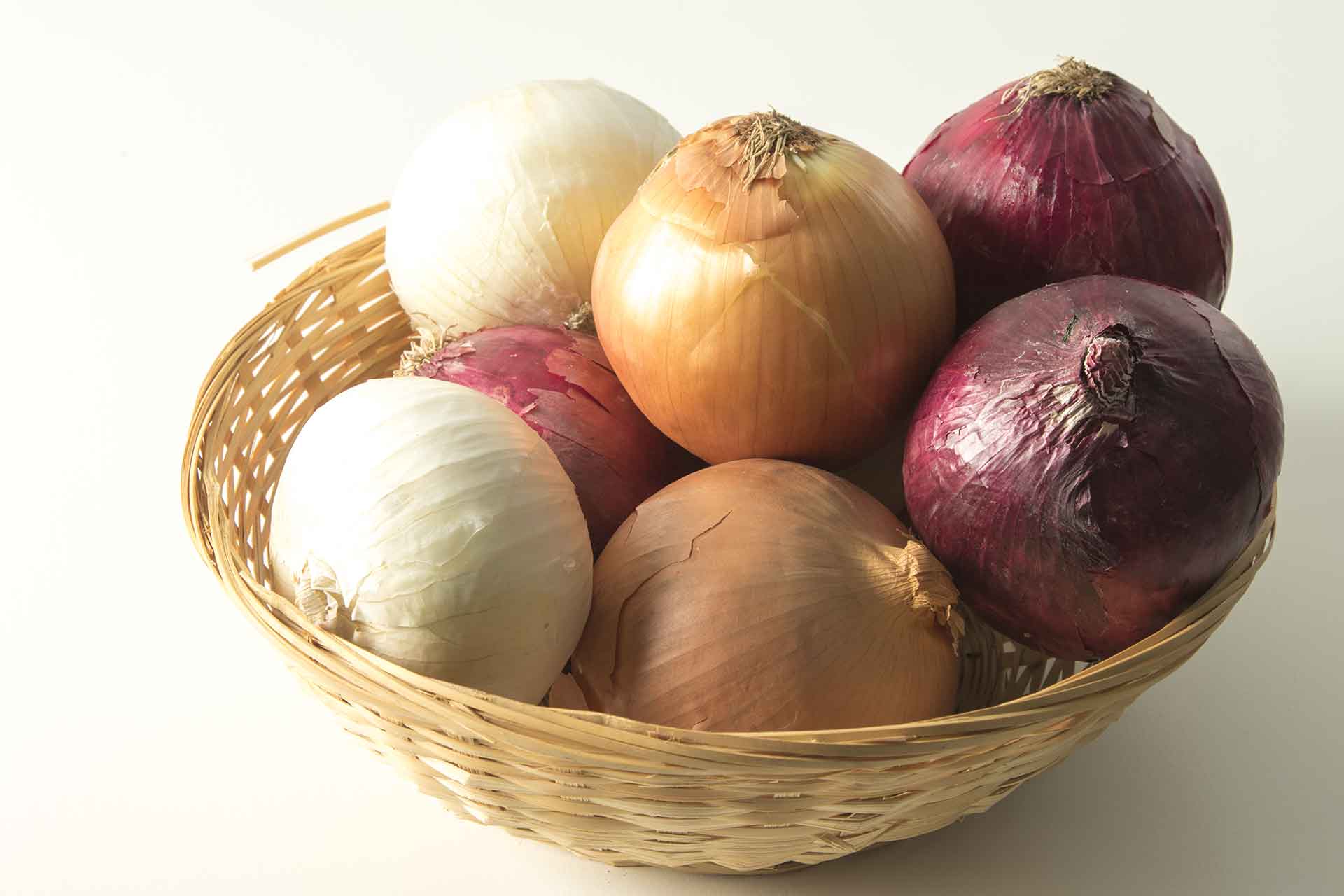 Red Yellow And White Onions