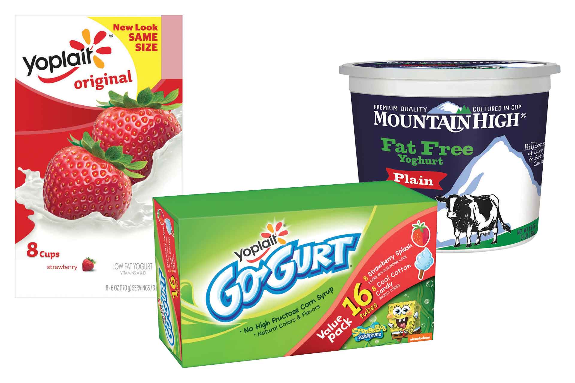 Go-Gurt Mountain High and Yoplait Yogurt