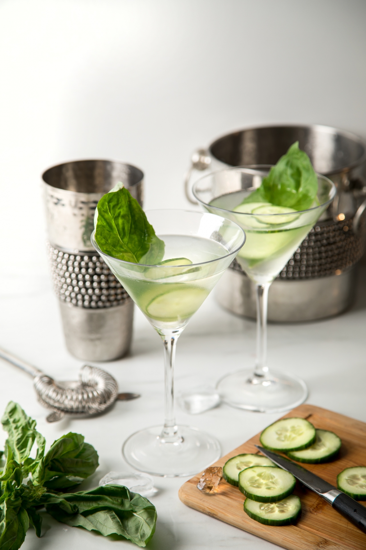 Nugget Markets Basil Cucumber Martini Recipe
