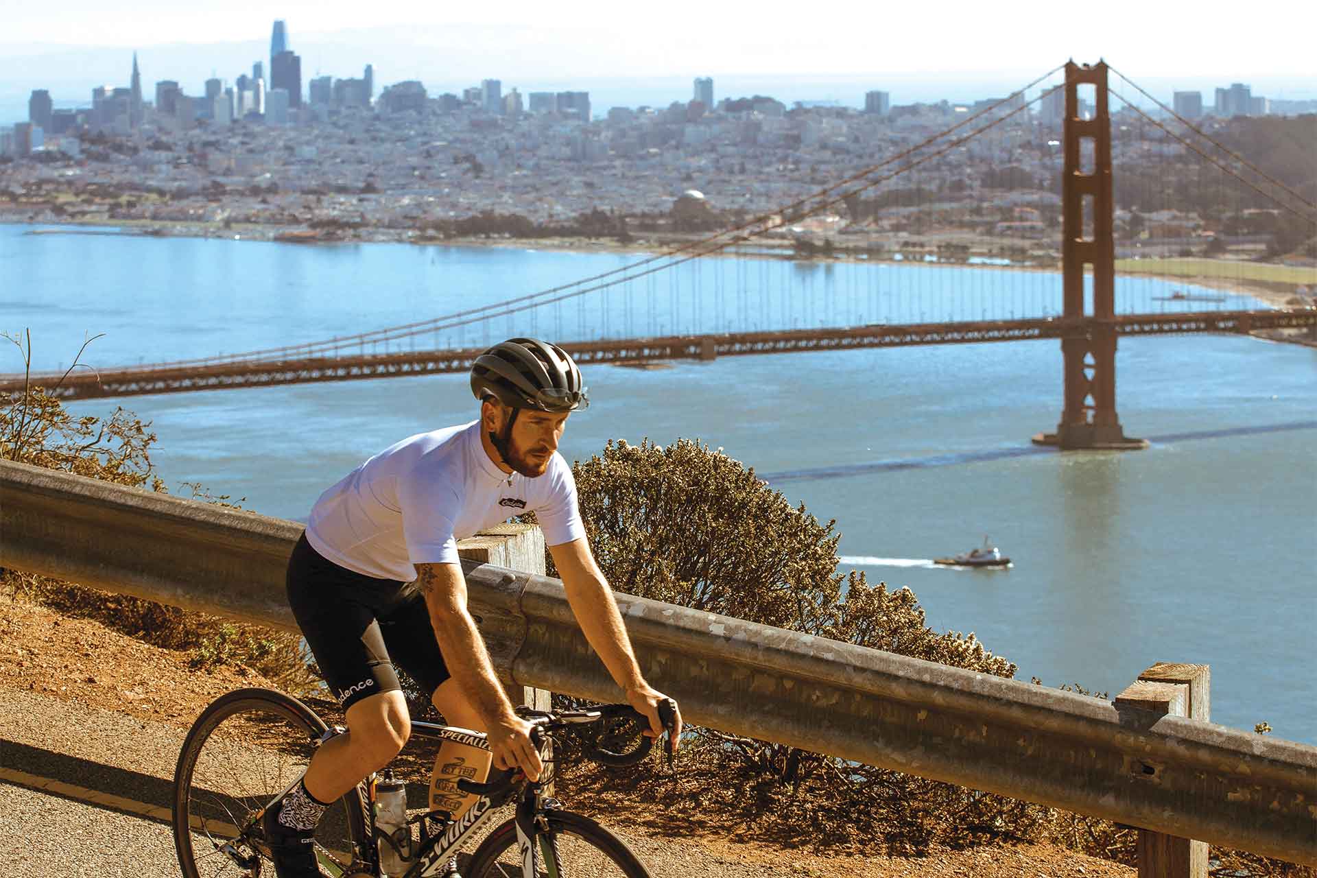 cyclist in Marin Headlands