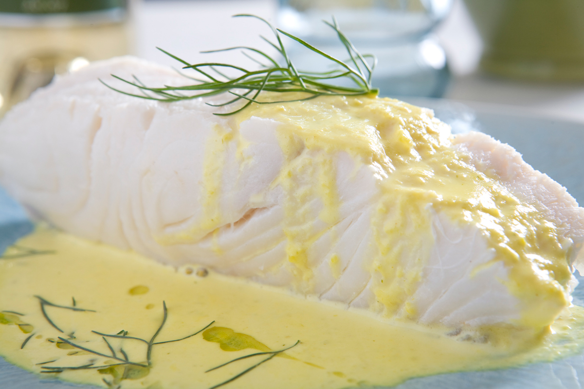 Poached Halibut