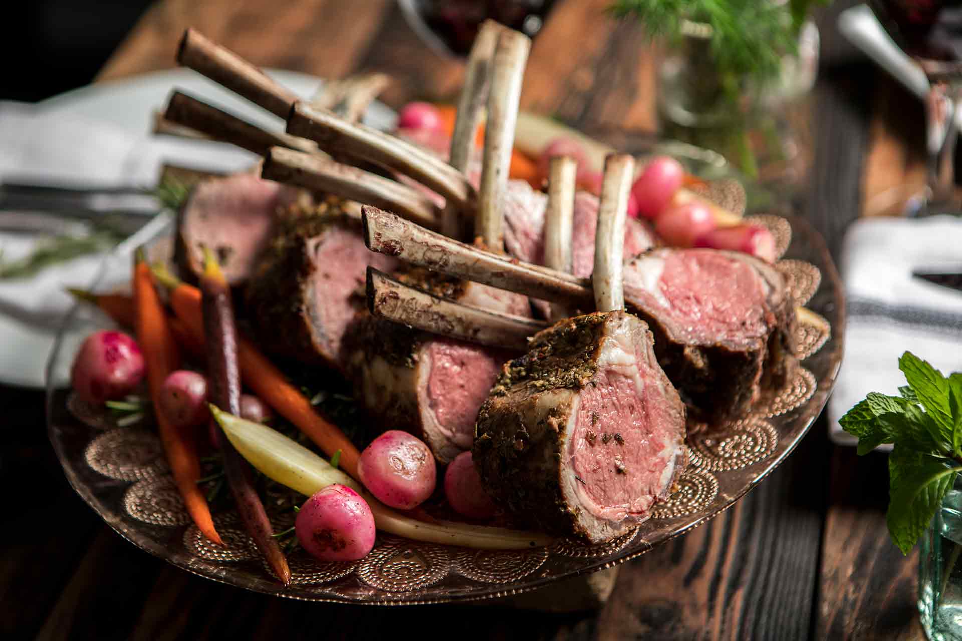 Roasted rack of lamb