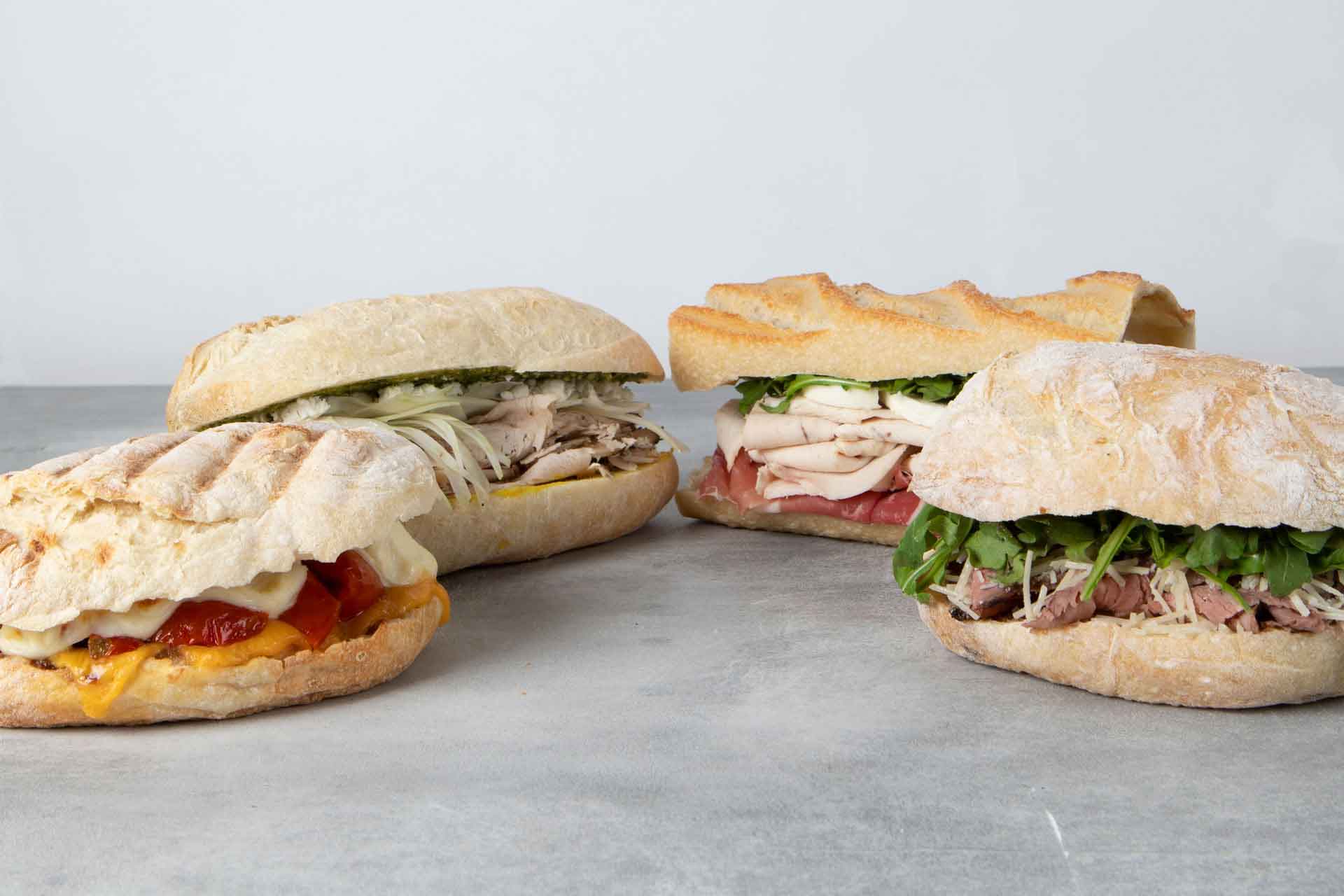 Four specialty sandwiches